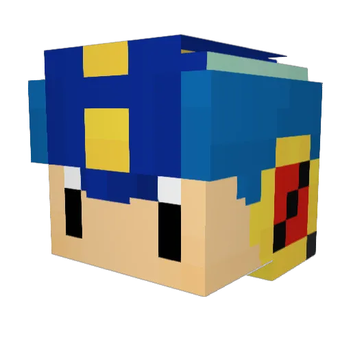 hisuitti Minecraft avatar head, 3D render