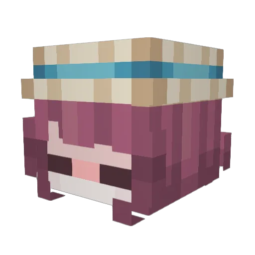 hisumi Minecraft avatar head, 3D render