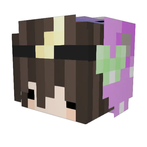 hitclub Minecraft avatar head, 3D render