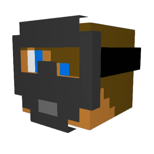 hitman6214 Minecraft avatar head, 3D render