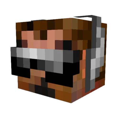 hitmandr69 Minecraft avatar head, 3D render