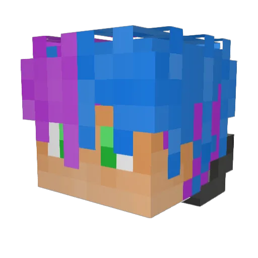 hitmi_nachos Minecraft avatar head, 3D render