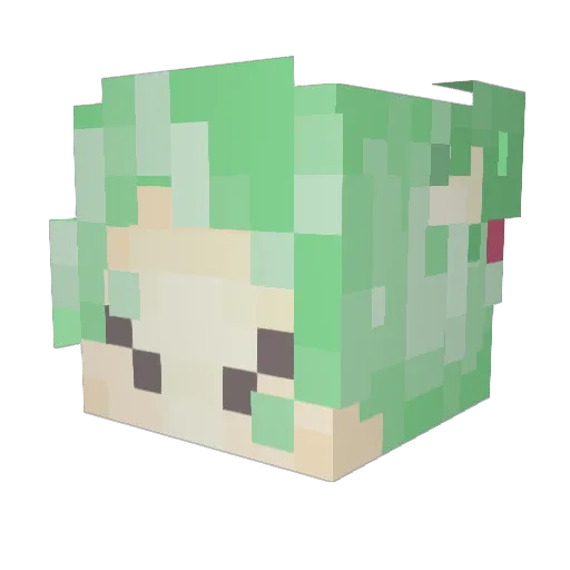 hitoizu Minecraft avatar head, 3D render
