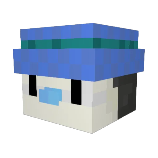 hitopia Minecraft avatar head, 3D render