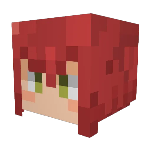 hitoshiman Minecraft avatar head, 3D render