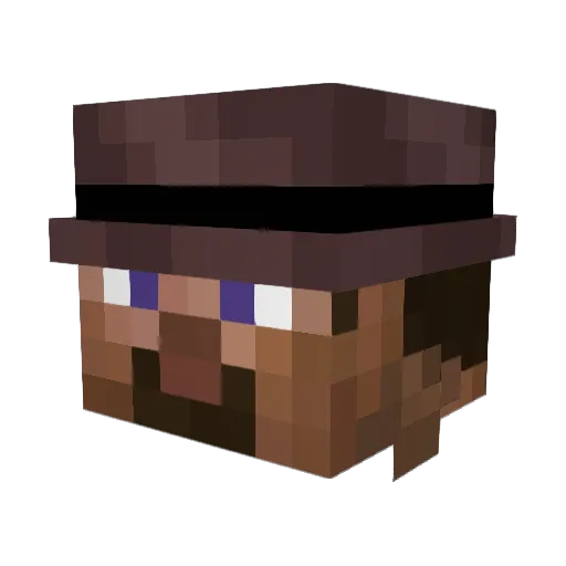 hitthecharacter Minecraft avatar head, 3D render
