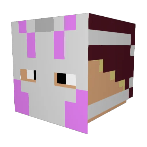 hittingwax Minecraft avatar head, 3D render