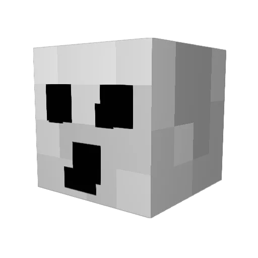 hittlera Minecraft avatar head, 3D render