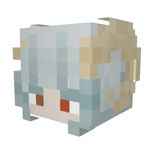 hivernix Minecraft avatar head, 3D render