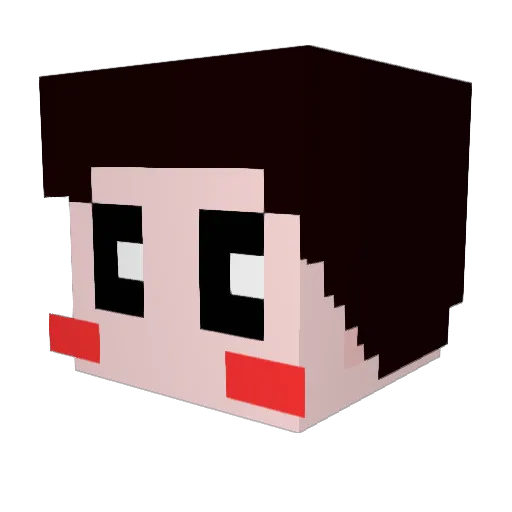 hixitto Minecraft avatar head, 3D render