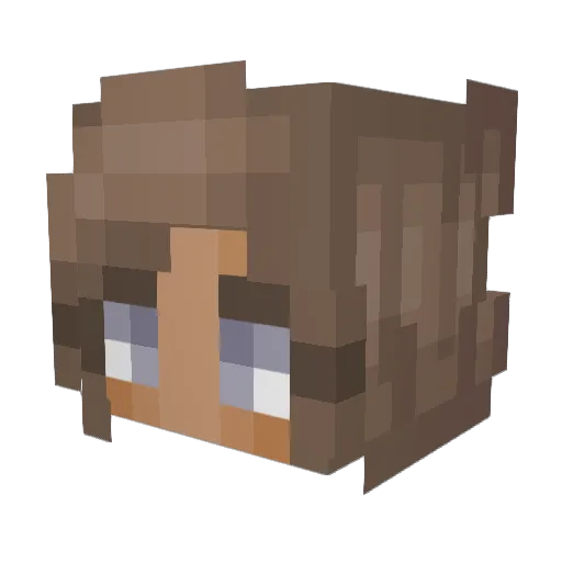 hiyah Minecraft avatar head, 3D render