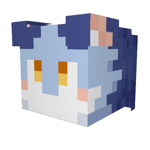 hiyashi_macaron Minecraft avatar head, 3D render