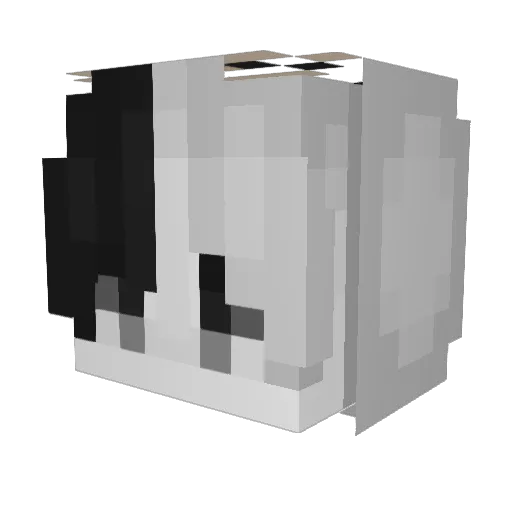 hiyonic Minecraft avatar head, 3D render