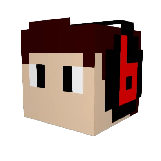 hiyudad Minecraft avatar head, 3D render