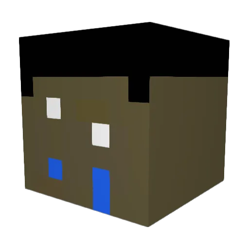 hjaz Minecraft avatar head, 3D render