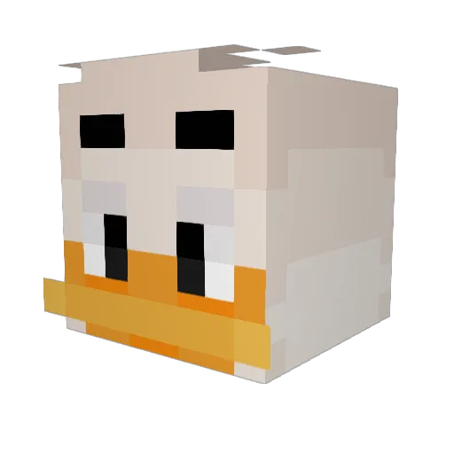 hjerndod Minecraft avatar head, 3D render