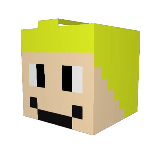 hjerrefean Minecraft avatar head, 3D render