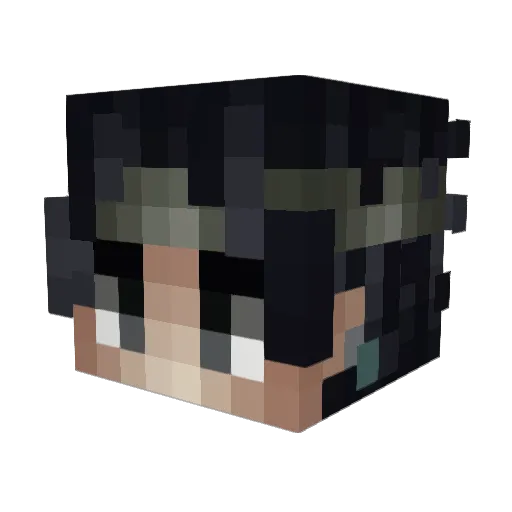 hjnbv Minecraft avatar head, 3D render