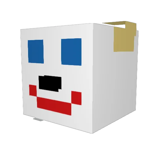hjoi Minecraft avatar head, 3D render