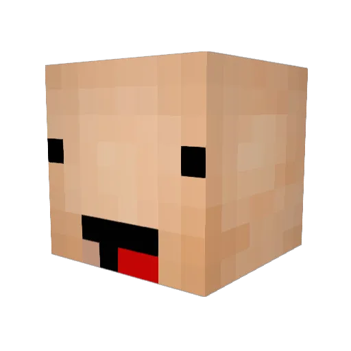 hjv1234 Minecraft avatar head, 3D render