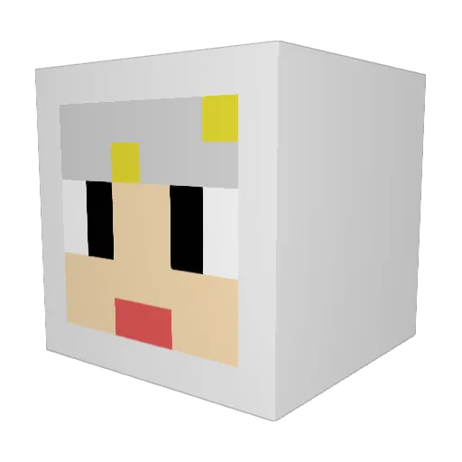 hjw3140 Minecraft avatar head, 3D render