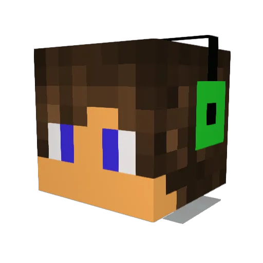 hk0308 Minecraft avatar head, 3D render