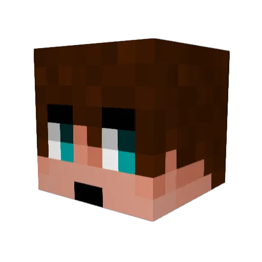 hkey Minecraft avatar head, 3D render