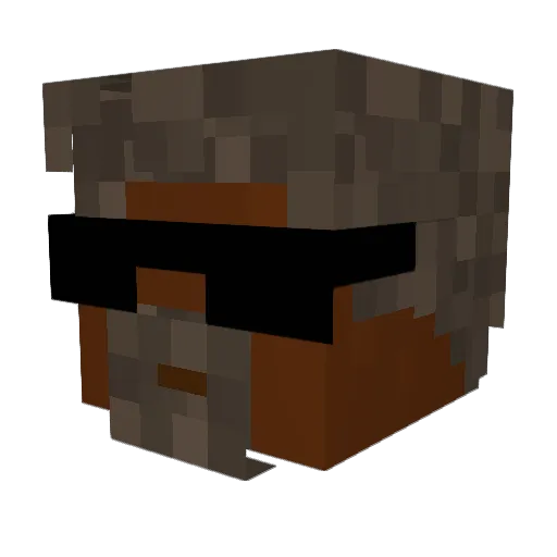 hkflq Minecraft avatar head, 3D render