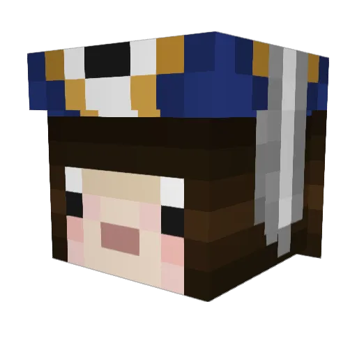 hkhlil Minecraft avatar head, 3D render