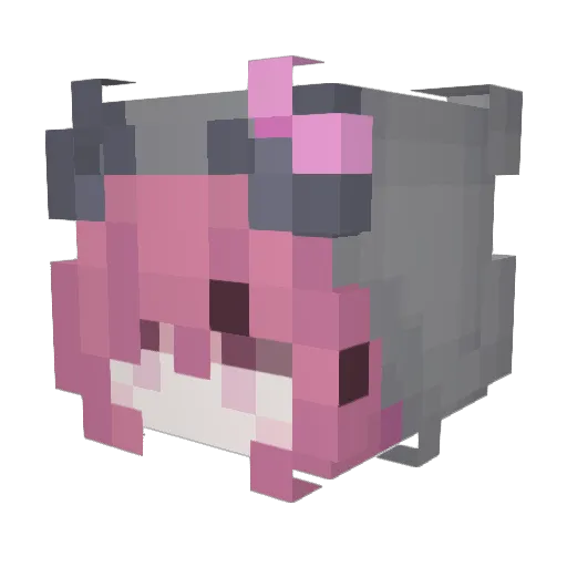 hkluv Minecraft avatar head, 3D render