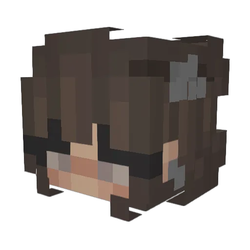 hksalman Minecraft avatar head, 3D render
