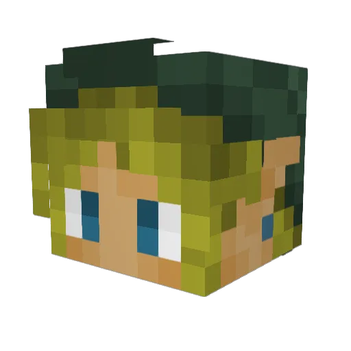 hktsme Minecraft avatar head, 3D render