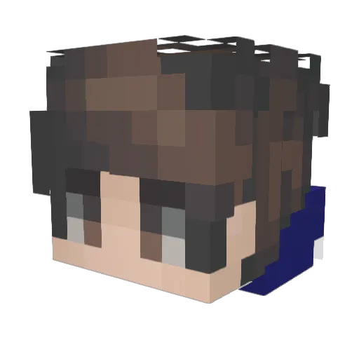 hku_ Minecraft avatar head, 3D render