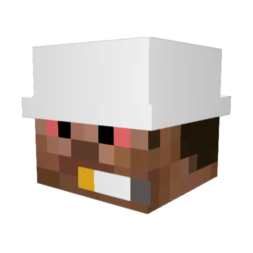 hkwe Minecraft avatar head, 3D render