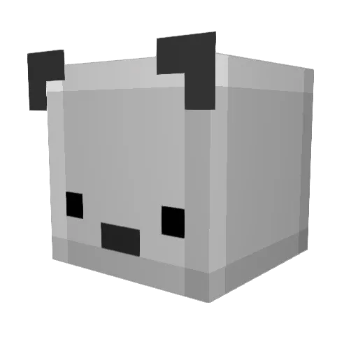 hlaa Minecraft avatar head, 3D render