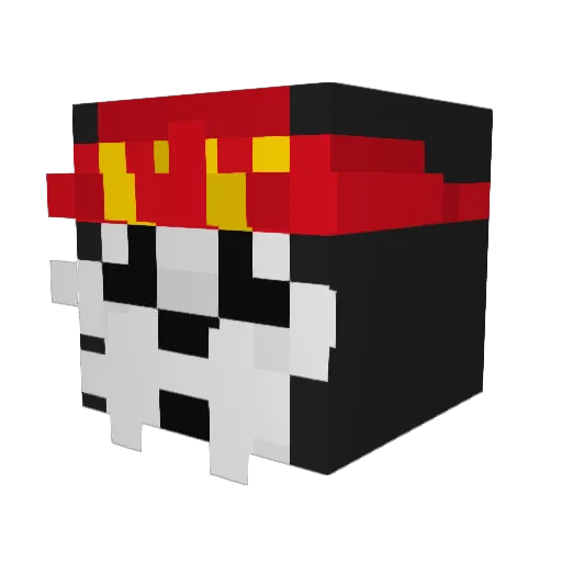 hlauer Minecraft avatar head, 3D render