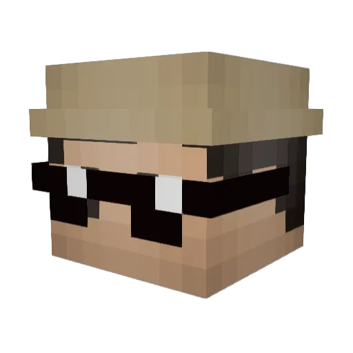 hlb_fr Minecraft avatar head, 3D render