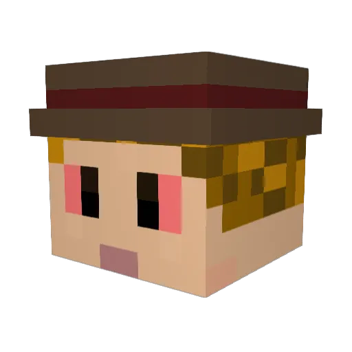 hlihlihli Minecraft avatar head, 3D render
