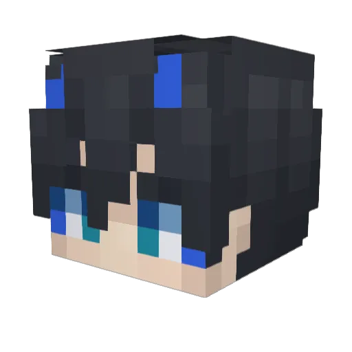 hlindeza Minecraft avatar head, 3D render