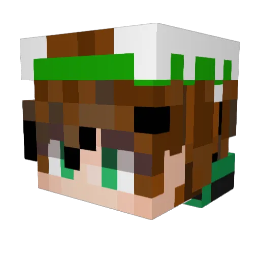 hlkr Minecraft avatar head, 3D render
