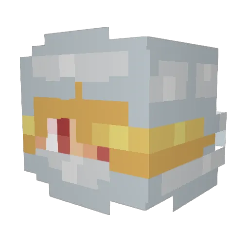 hllda Minecraft avatar head, 3D render