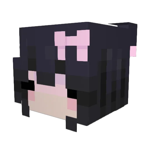 hllokitty Minecraft avatar head, 3D render