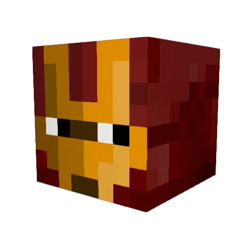 hlmself_ Minecraft avatar head, 3D render