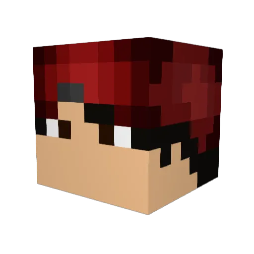 hlxnebula Minecraft avatar head, 3D render