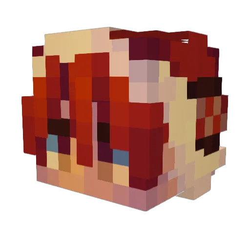 hm4l1k Minecraft avatar head, 3D render