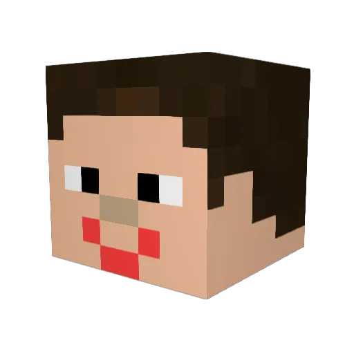hm56 Minecraft avatar head, 3D render