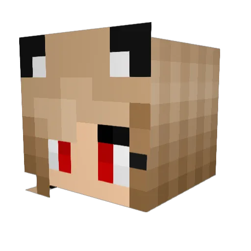 hmdl Minecraft avatar head, 3D render
