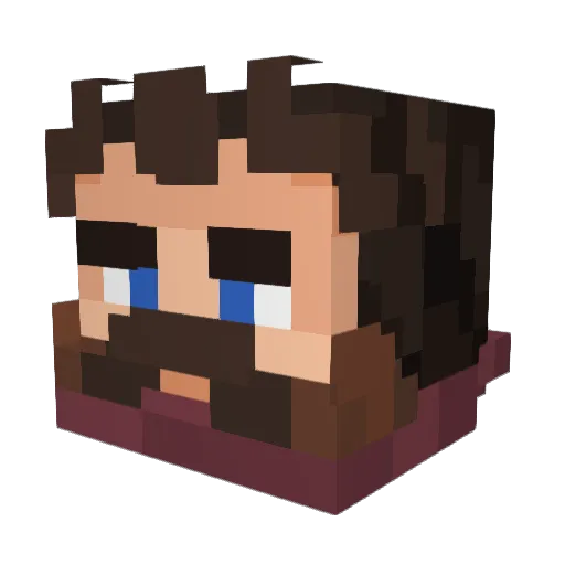 hmmIdontknowthat Minecraft avatar head, 3D render