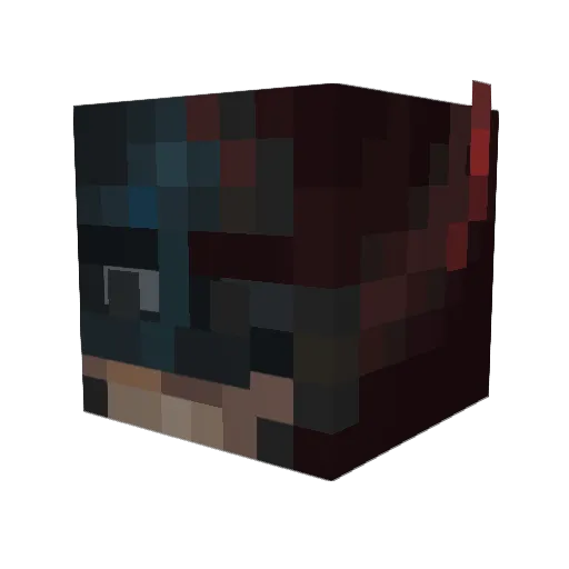 hmm_derek Minecraft avatar head, 3D render