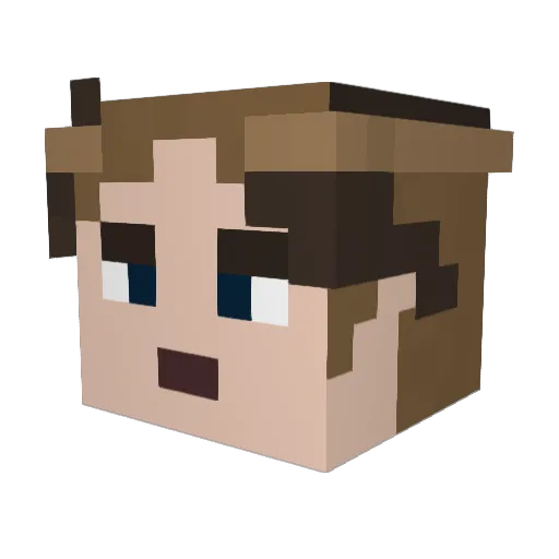 hmmmm321 Minecraft avatar head, 3D render